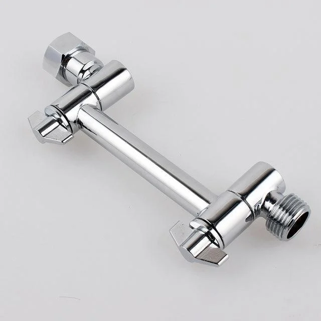 Adjustable Shower Arm Extender 4 Inch Brass Shower Head Extension -Bathlova