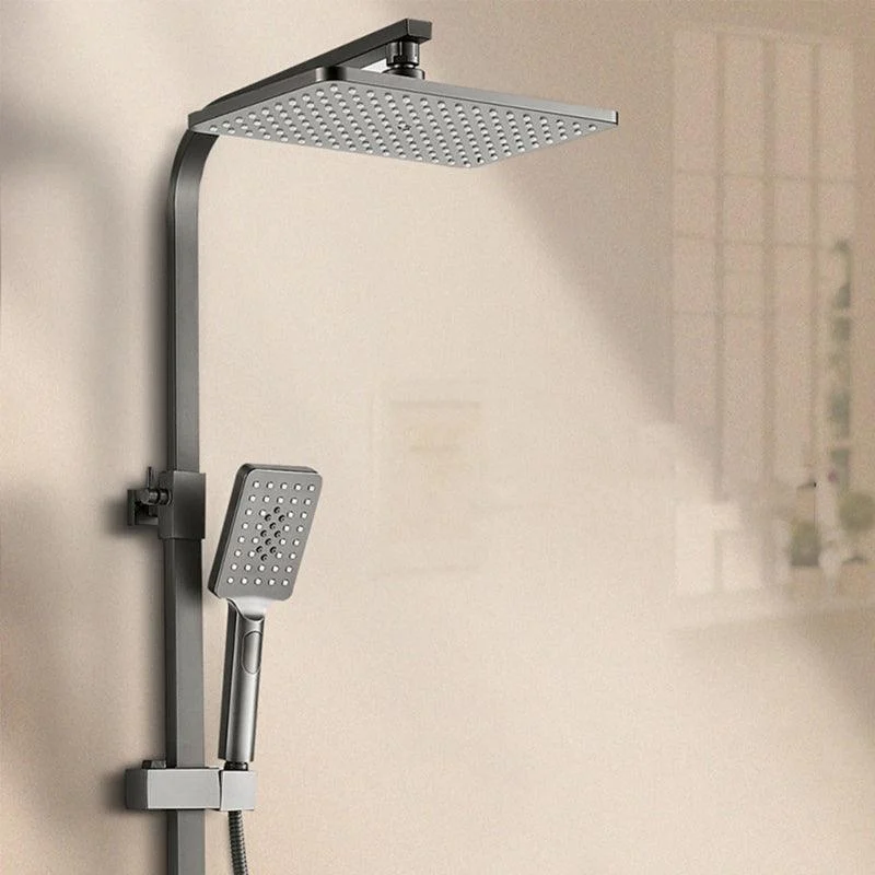 Adjustable Spray Pattern Shower Combo Metal Shower Tap Arm Shower Head -Bathlova