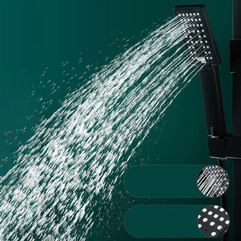 Adjustable Spray Pattern Shower Combo Metal Shower Tap Arm Shower Head with Slide Bar -Bathlova