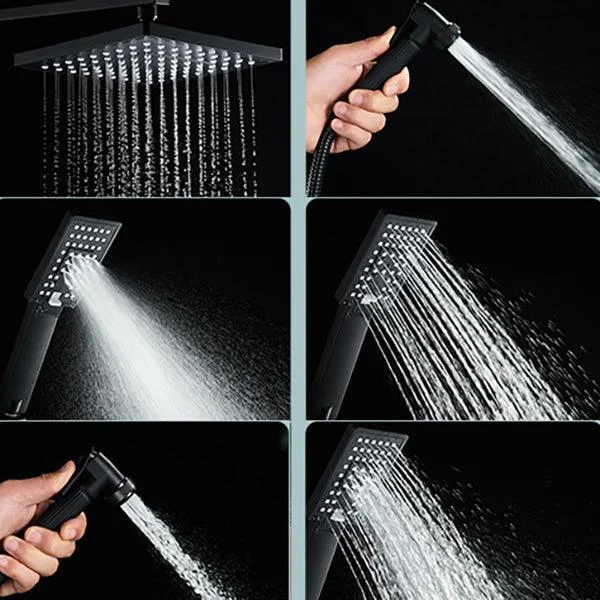 Adjustable Spray Pattern Shower Combo Metal Shower Tap Arm Shower Head with Slide Bar -Bathlova