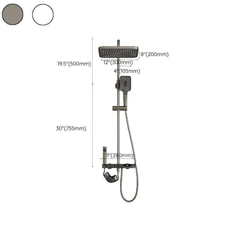 Adjustable Spray Pattern Shower System Brass Wall Mounted Shower Combo -Bathlova