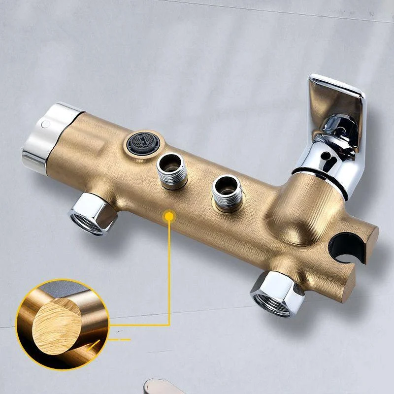 Adjustable Spray Pattern Shower System Valve Included Brass Wall Mounted Shower Combo -Bathlova