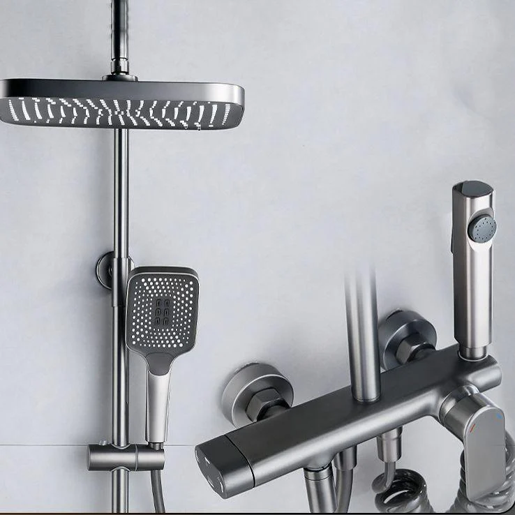 Adjustable Spray Pattern Shower System Valve Included Brass Wall Mounted Shower Combo -Bathlova