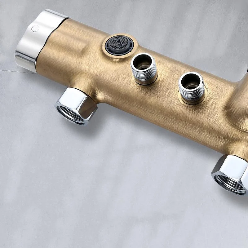 Adjustable Spray Pattern Shower System Valve Included Brass Wall Mounted Shower Combo -Bathlova