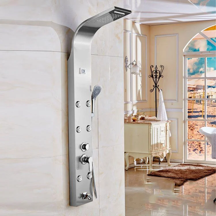 Adjustable Spray Pattern Shower System with Hand Shower Wall Mounted Shower Set -Bathlova