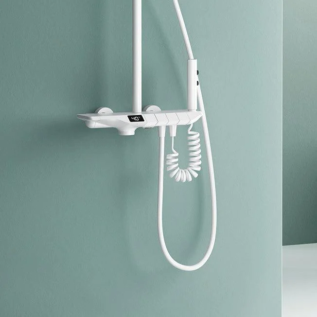 Adjustable Spray Pattern Shower System with Thermostatic Brass Wall Mounted Shower Combo -Bathlova