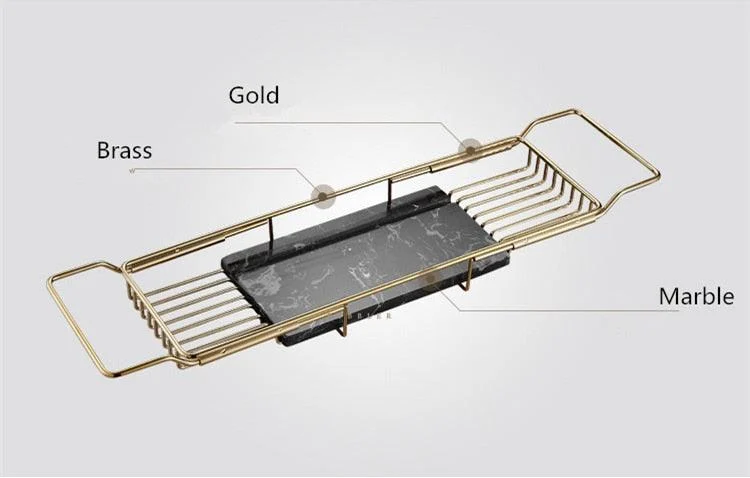 Adjustable Stainless Steel Bathtub Caddy Tray -Bathlova