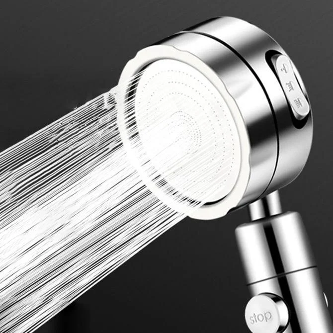 Adjustable Water Flow Shower Head Solid Color 3 Settings Round Handheld Shower Head -Bathlova