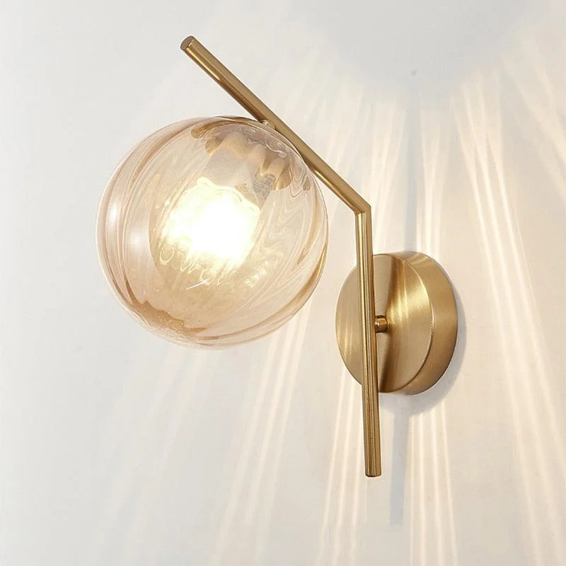 Aleta - Modern Glass Globe Wall Light -Bathlova