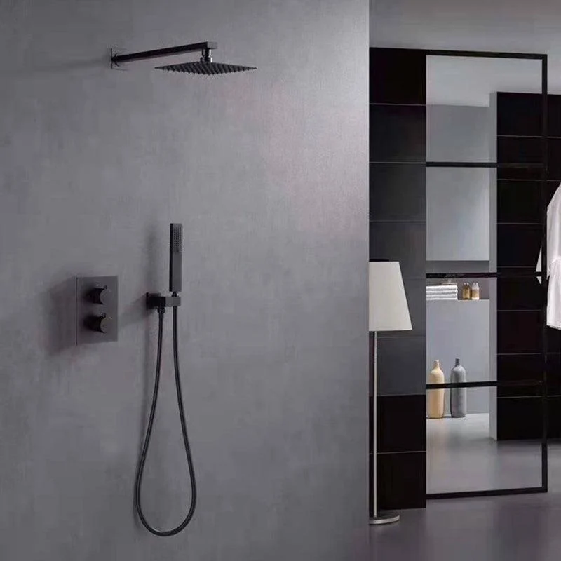 All-copper Shower Set into The Wall Pressurized Shower with Constant Temperature Concealed -Bathlova