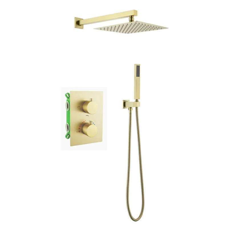 All-copper Shower Set into The Wall Pressurized Shower with Constant Temperature Concealed -Bathlova