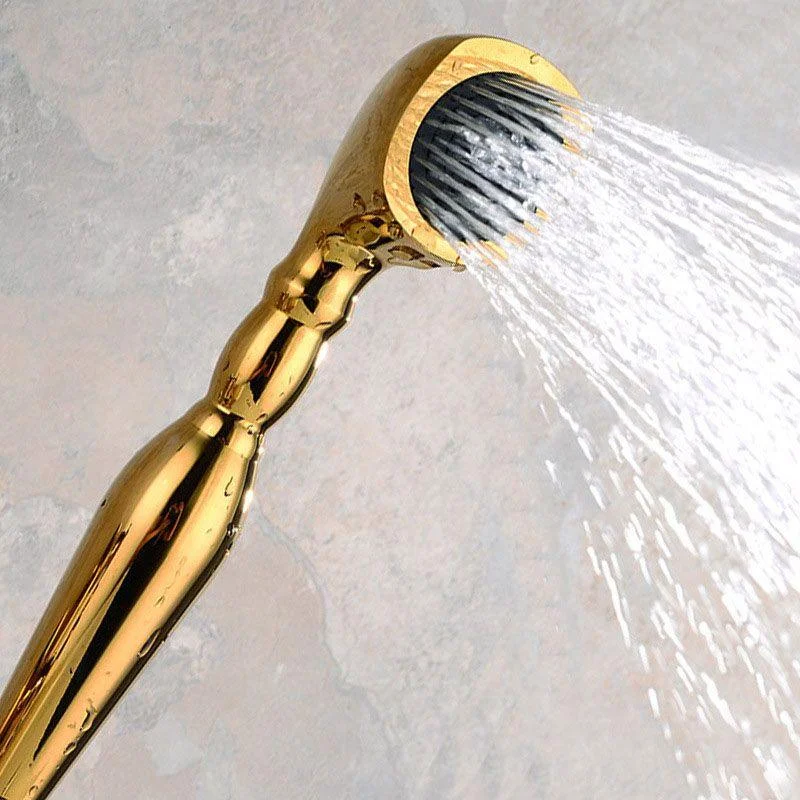 All-Copper Single-Function Handheld Shower Head European-Style Antique Rain Shower Head -Bathlova