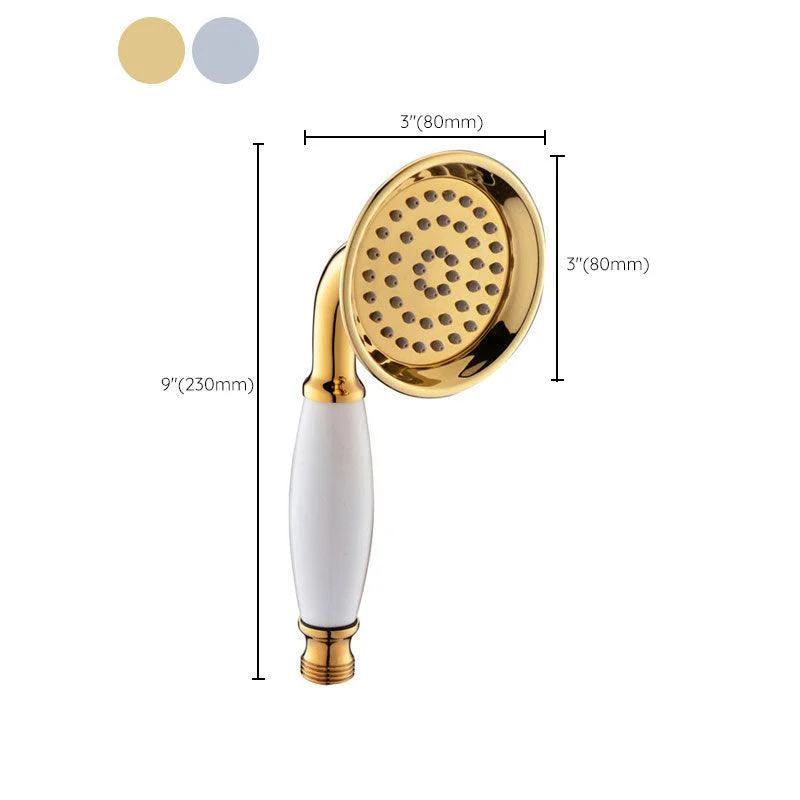 All-Copper Single-Function Handheld Shower Head European-Style Antique Rain Shower Head -Bathlova