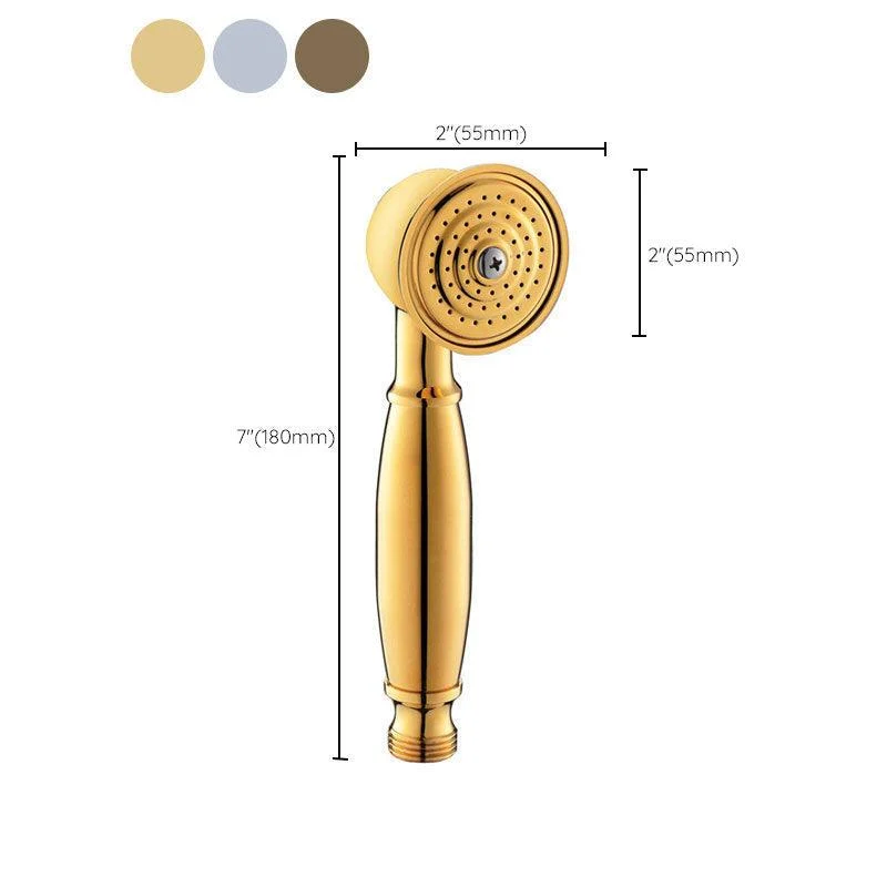 All-Copper Single-Function Handheld Shower Head European-Style Antique Rain Shower Head -Bathlova