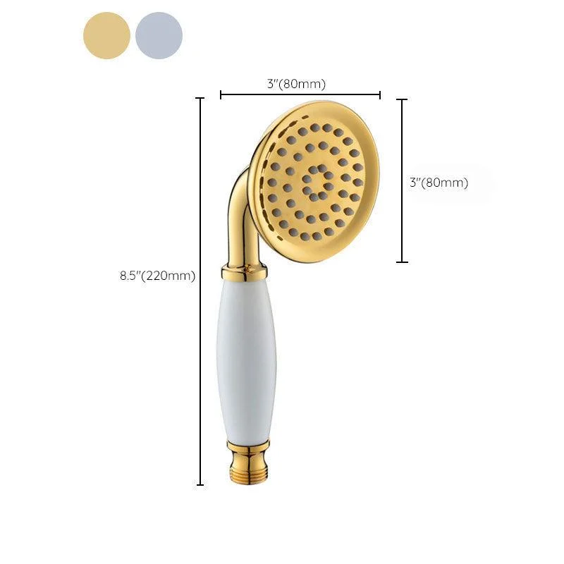 All-Copper Single-Function Handheld Shower Head European-Style Antique Rain Shower Head -Bathlova