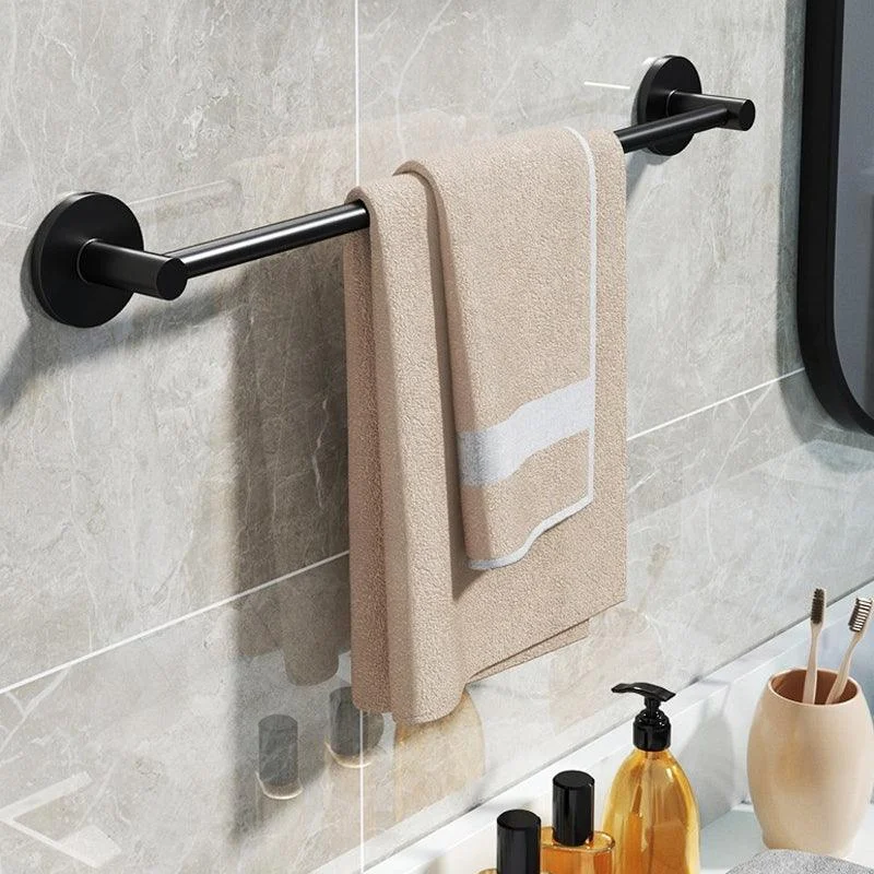 Aluminum Bath Hardware Set Black Bathroom Accessory Kit Towel Bar -Bathlova