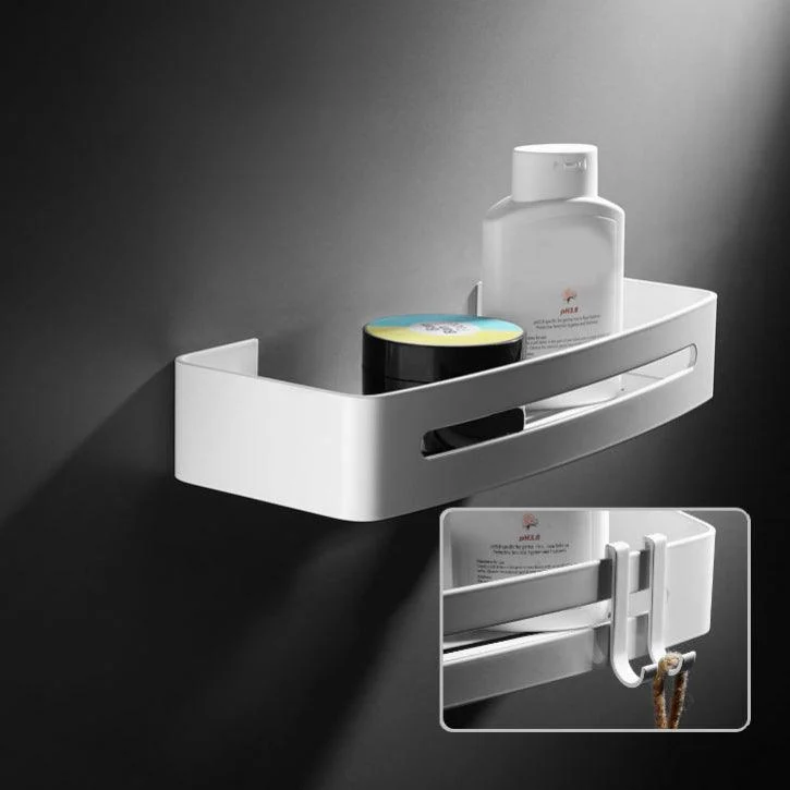 Aluminum Bath Hardware Set Modern White Bathroom Accessory Set -Bathlova