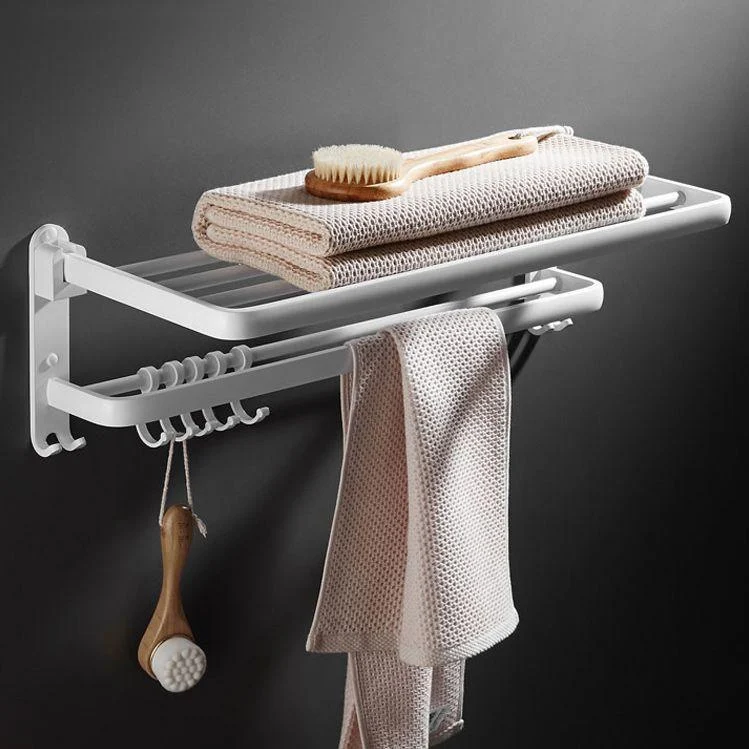 Aluminum Bath Hardware Set Modern White Bathroom Accessory Set -Bathlova