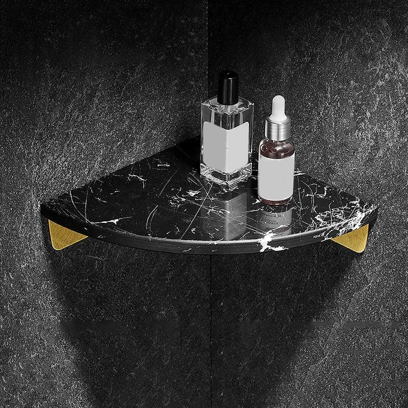 Aluminum Bathroom Accessory Set 1.57 Inches Tall Marble Bath Shelf -Bathlova