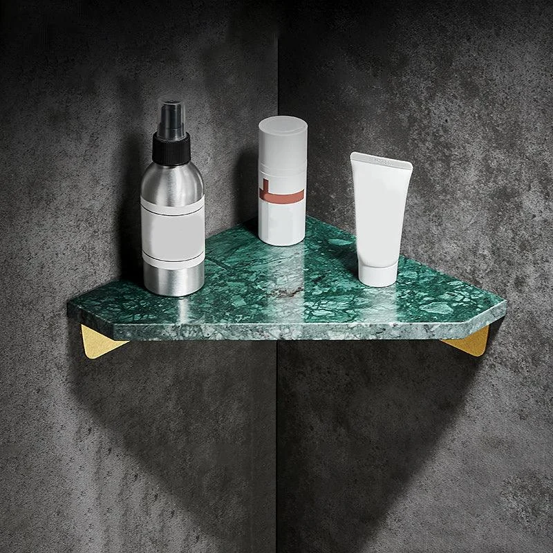 Aluminum Bathroom Accessory Set 1.57 Inches Tall Marble Bath Shelf -Bathlova