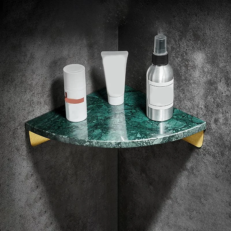 Aluminum Bathroom Accessory Set 1.57 Inches Tall Marble Bath Shelf -Bathlova