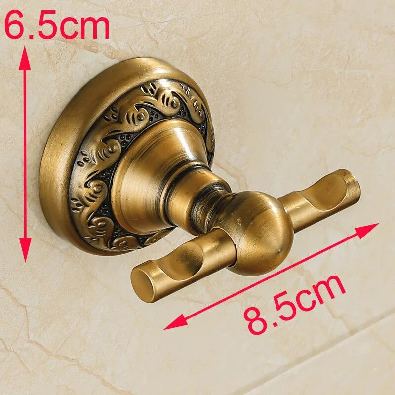 Aluminum Bathroom Hook with Antique Brass Finish Bathroom Accessory -Bathlova