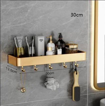 Aluminum Bathroom Storage Holder Shelf Bathroom Bathroom Shelf -Bathlova