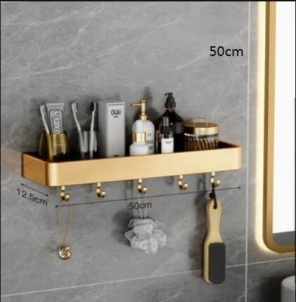 Aluminum Bathroom Storage Holder Shelf Bathroom Bathroom Shelf -Bathlova