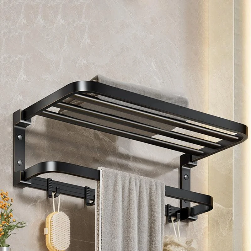 Aluminum Modern 7-Piece Bathroom Accessory Set Black Bathroom Hardware -Bathlova