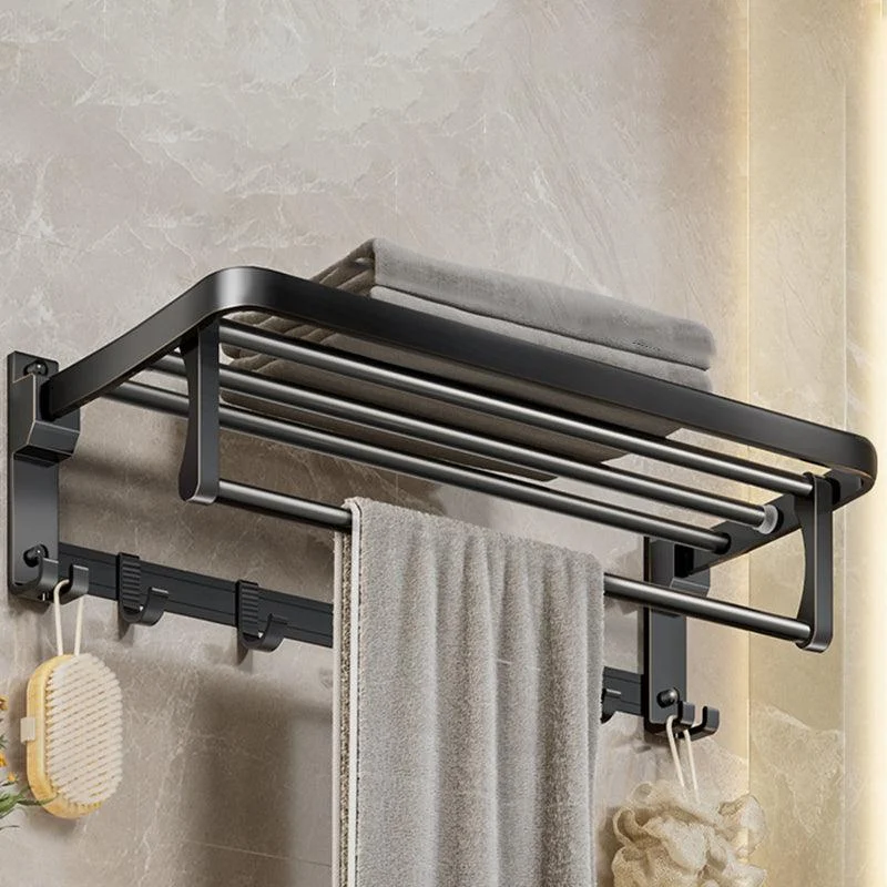 Aluminum Modern 7-Piece Bathroom Accessory Set Black Bathroom Hardware -Bathlova