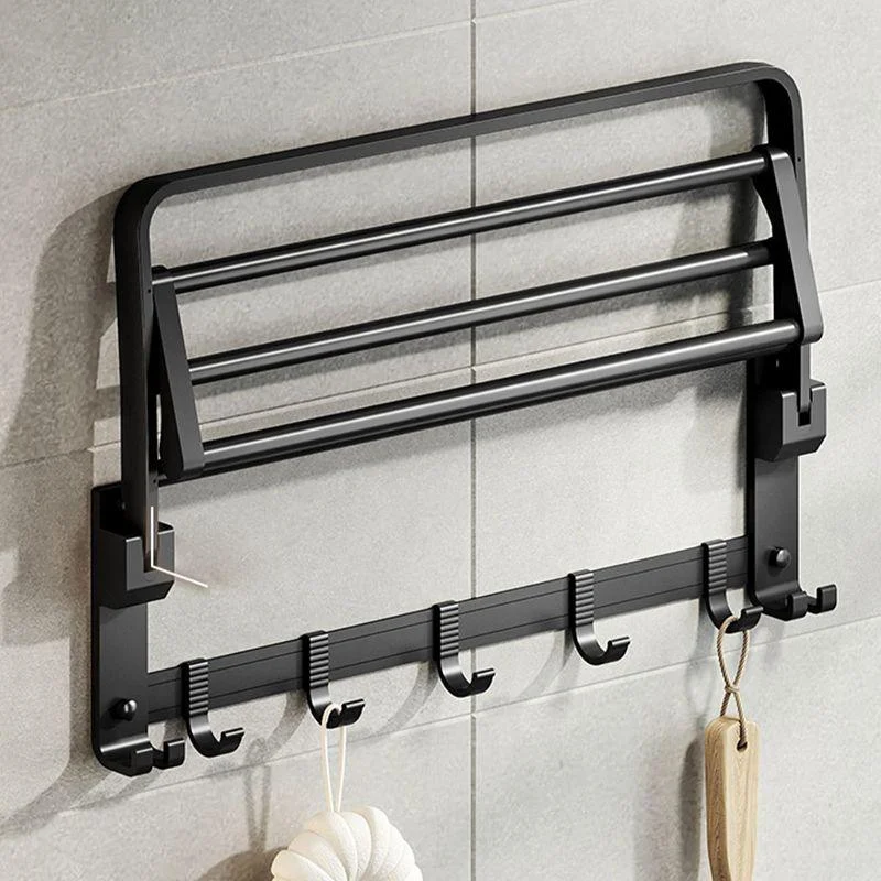 Aluminum Modern 7-Piece Bathroom Accessory Set Black Bathroom Hardware -Bathlova