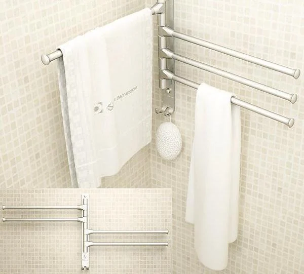 Aluminum Movable Towel Rack Bathroom Accessory -Bathlova