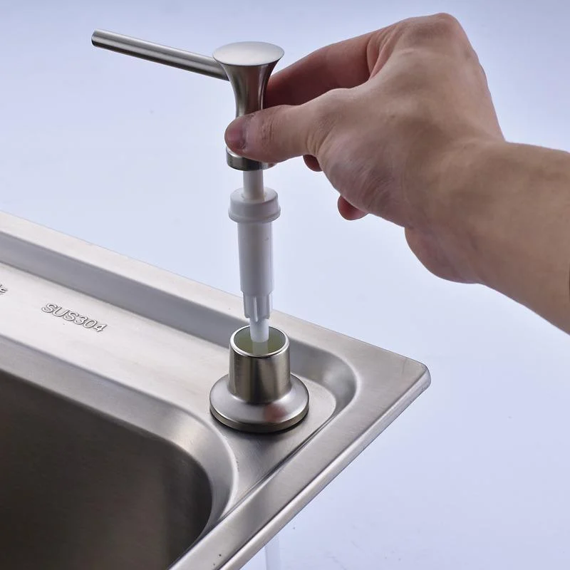 Aluminum Sink Concealed Liquid Soap Dispenser -Bathlova