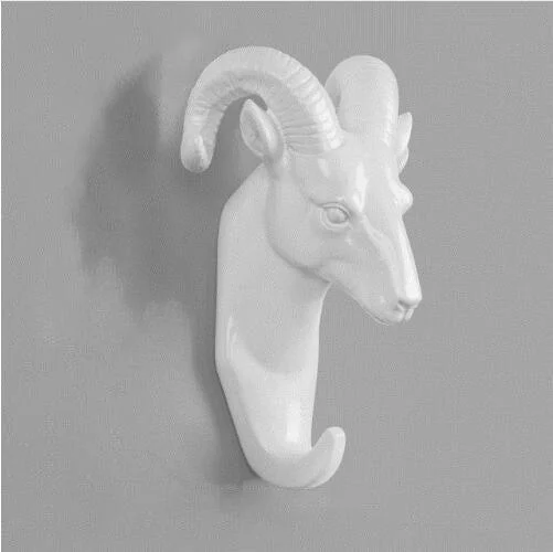 Animal Hook Decoration Wall Storage Rhinoceros Simulation Wall Hanging -Bathlova