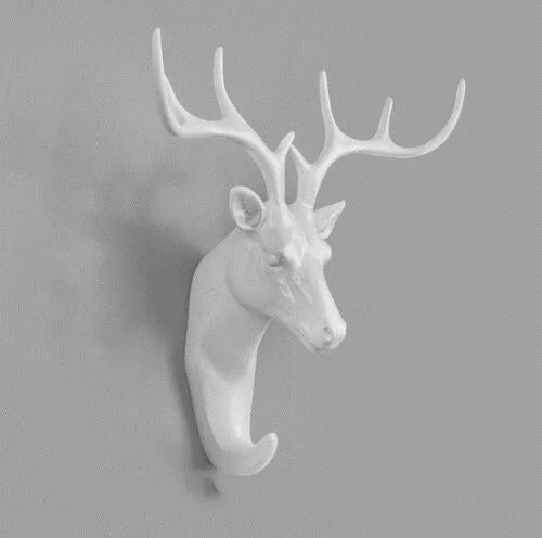 Animal Hook Decoration Wall Storage Rhinoceros Simulation Wall Hanging -Bathlova