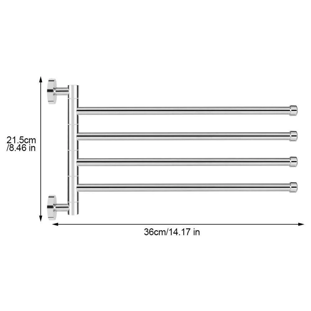 Anti-rust Stainless Steel Rotating Towel Rack Bathroom Accessory -Bathlova