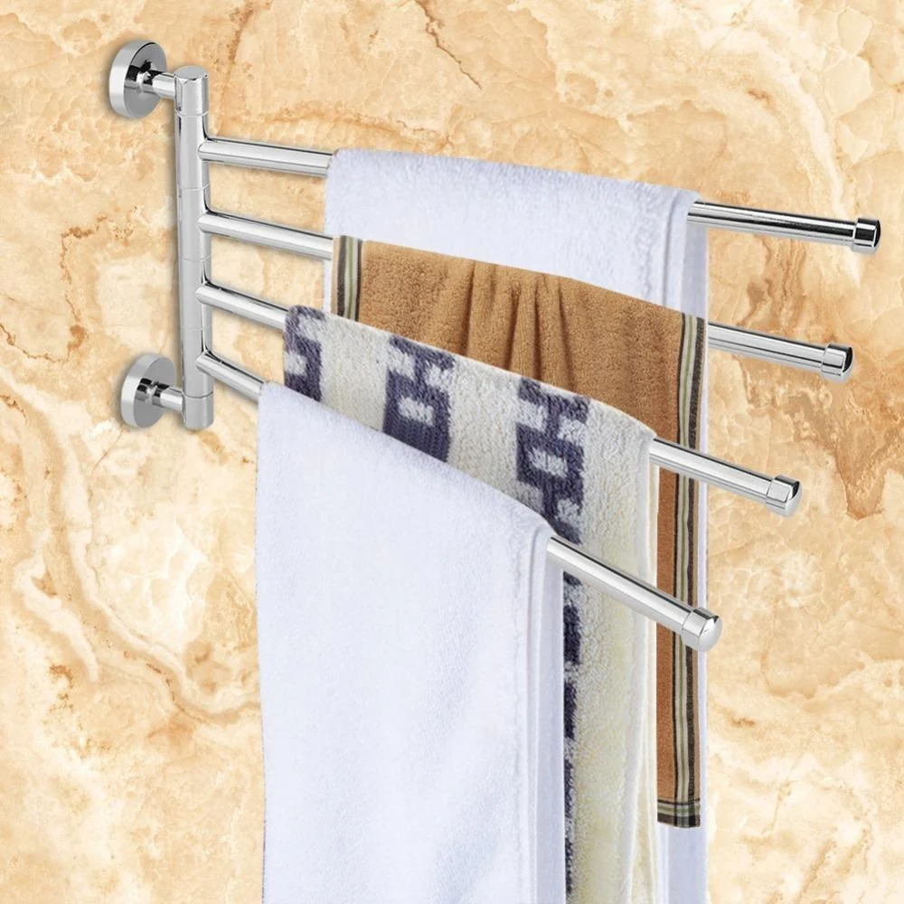 Anti-rust Stainless Steel Rotating Towel Rack Bathroom Accessory -Bathlova