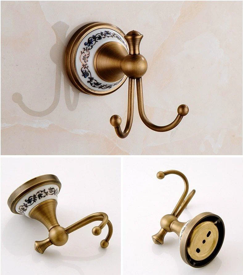 Antique Brass Bathroom Hardware Set -Bathlova