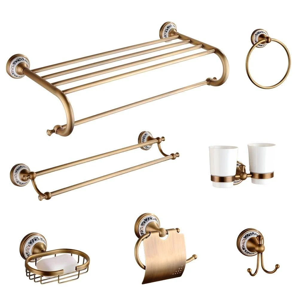 Antique Brass Bathroom Hardware Set -Bathlova