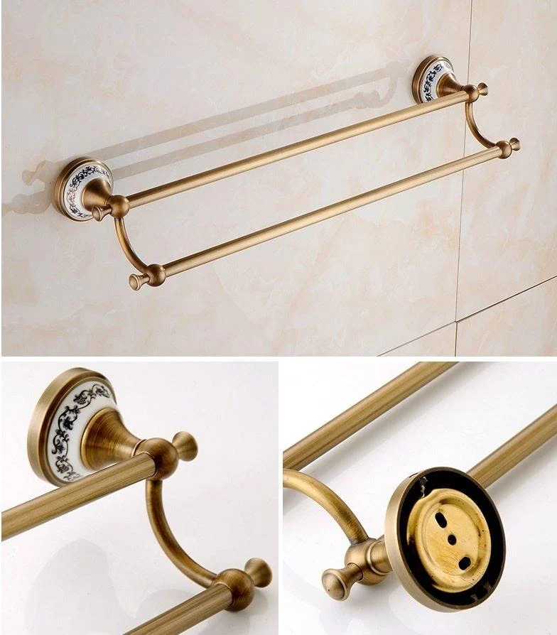 Antique Brass Bathroom Hardware Set -Bathlova