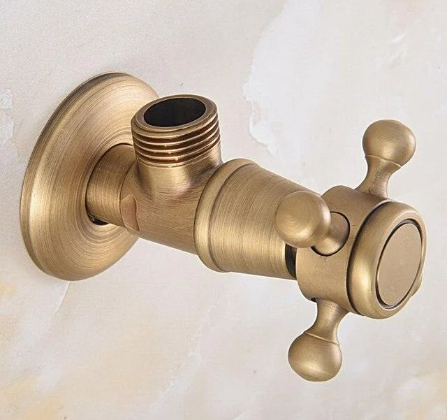 Antique Brass Chrome Gold Black Brass Bathroom Angle Stop Valve -Bathlova