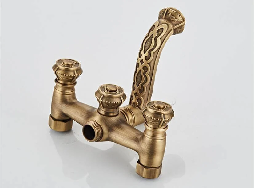 Antique Brass Freestanding Bathtub Tap -Bathlova