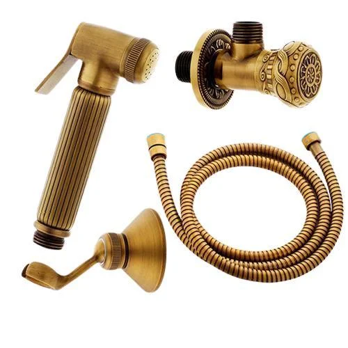 Antique Brass Hand Held Bidet Spray Kit Set -Bathlova