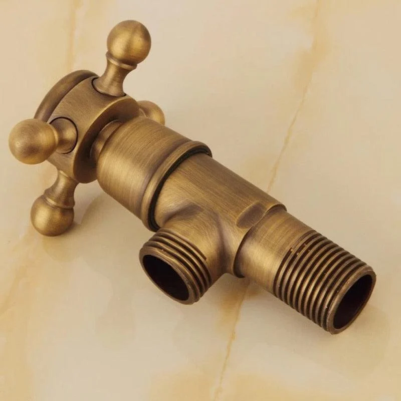 Antique Brass Triangle Valve Control Valve Bathroom Tap Water Valve -Bathlova