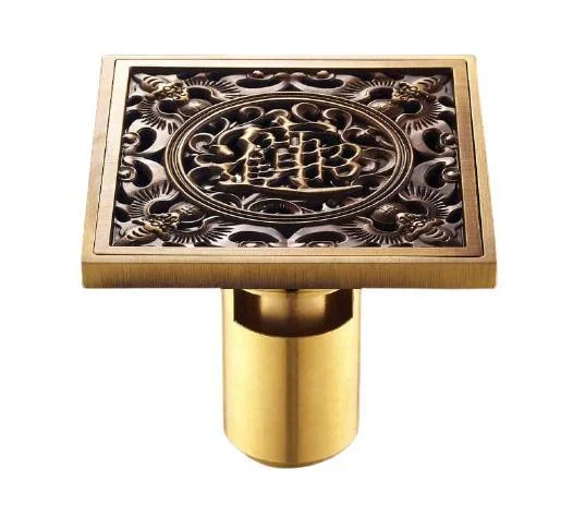 Antique Brass Unique Style Bathroom Shower Drain -Bathlova