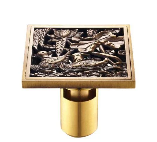 Antique Brass Unique Style Bathroom Shower Drain -Bathlova