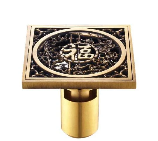 Antique Brass Unique Style Bathroom Shower Drain -Bathlova