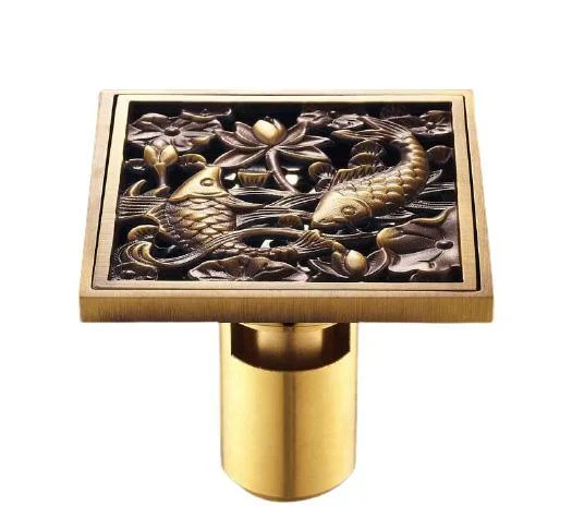 Antique Brass Unique Style Bathroom Shower Drain -Bathlova