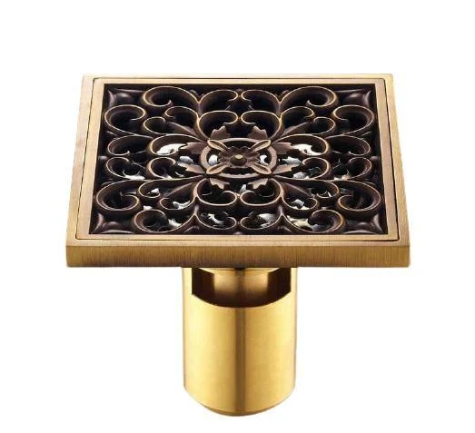 Antique Brass Unique Style Bathroom Shower Drain -Bathlova