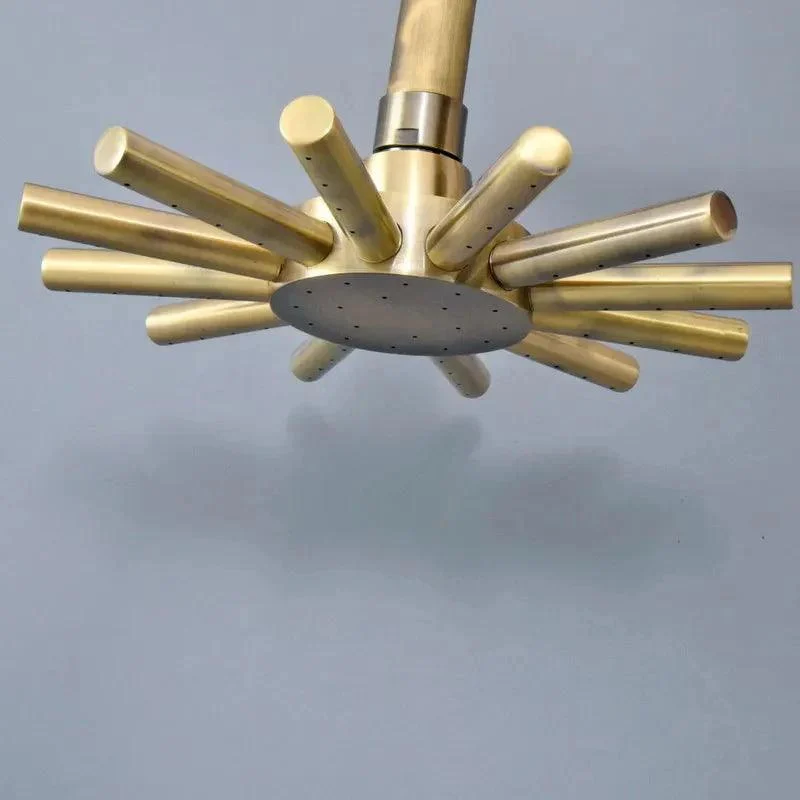 Antique Bronze Water Saving Sunflower Shape Top Rain Shower Head -Bathlova